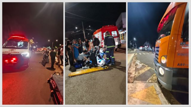 Colisão frontal entre moto e scooter deixa jovem ferido em Corbélia